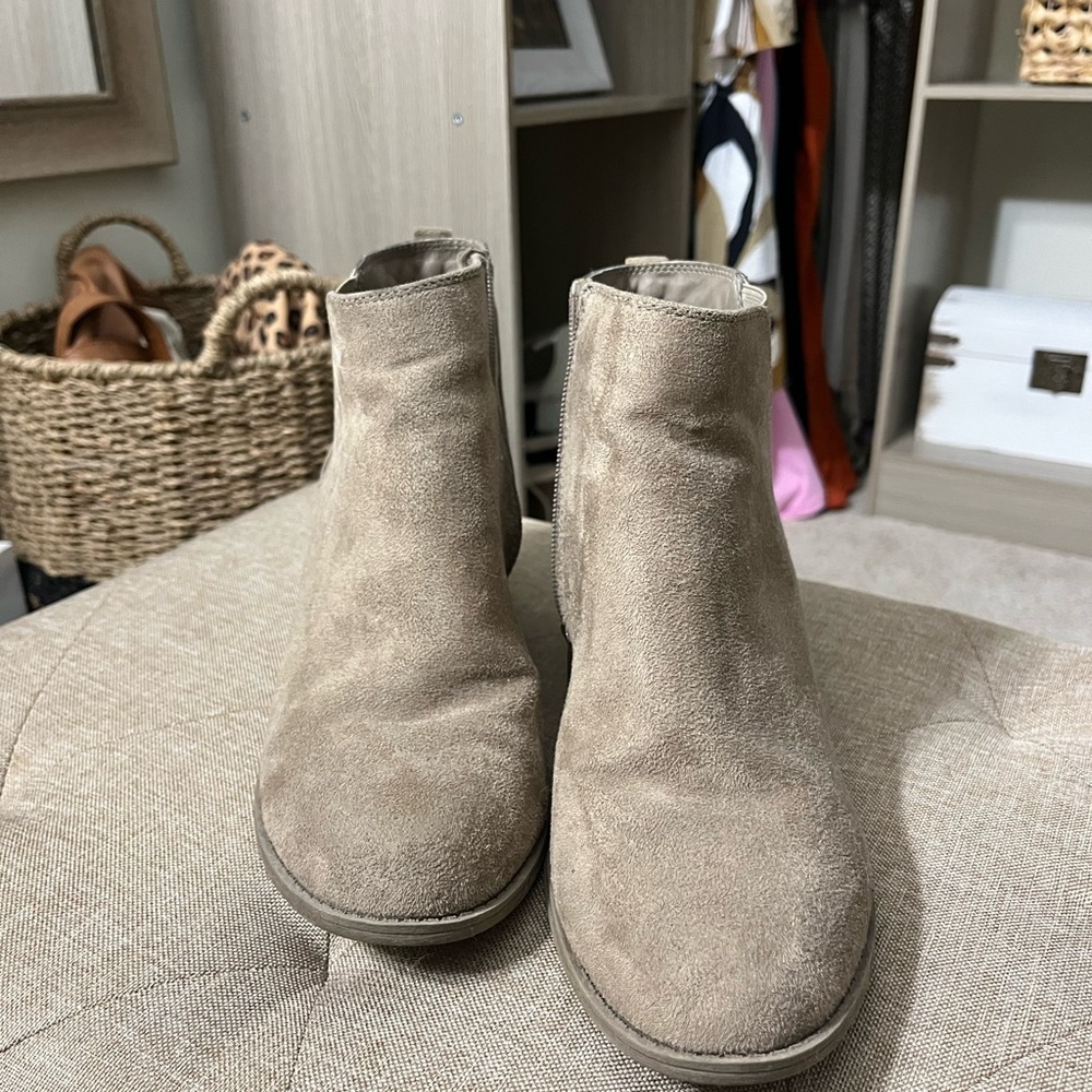 Tan Suede Ankle Boots
